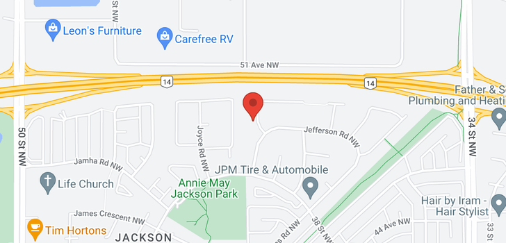 map of 612 Jenner CV NW
